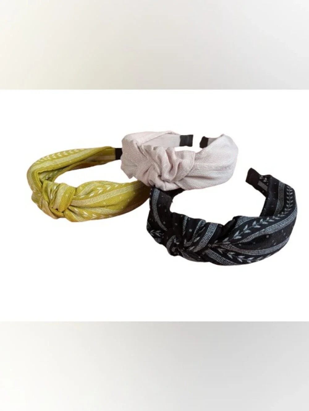 Women's Knotted Fabric Headband - Pink, Black, Olive